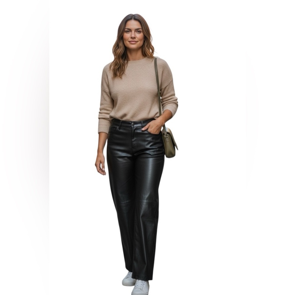 VILIGO Faux Leather Pants Black XXL